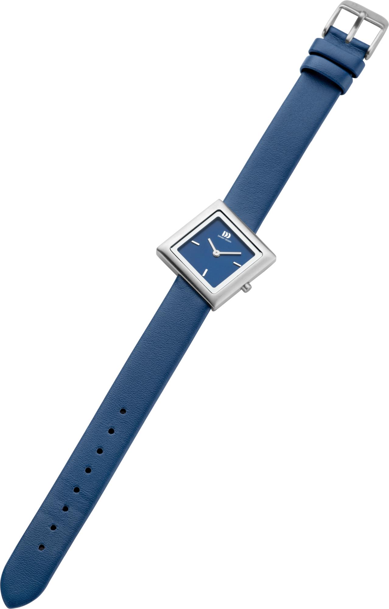 Danish Design Tilt IV22Q1286 Donkerblauw dameshorloge met zilverkleurige stalen kast 27 mm