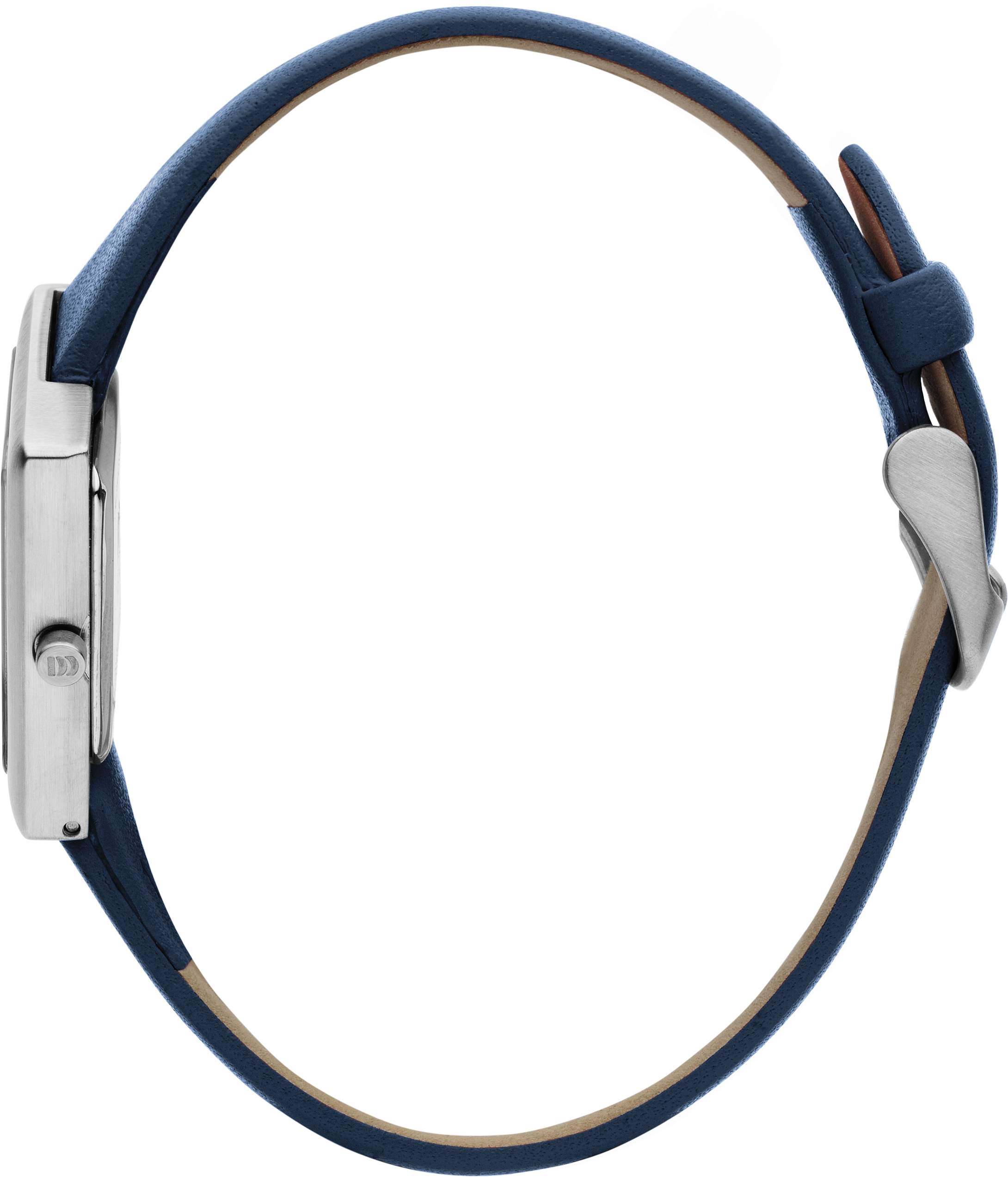 Danish Design Tilt IV22Q1286 Donkerblauw dameshorloge met zilverkleurige stalen kast 27 mm