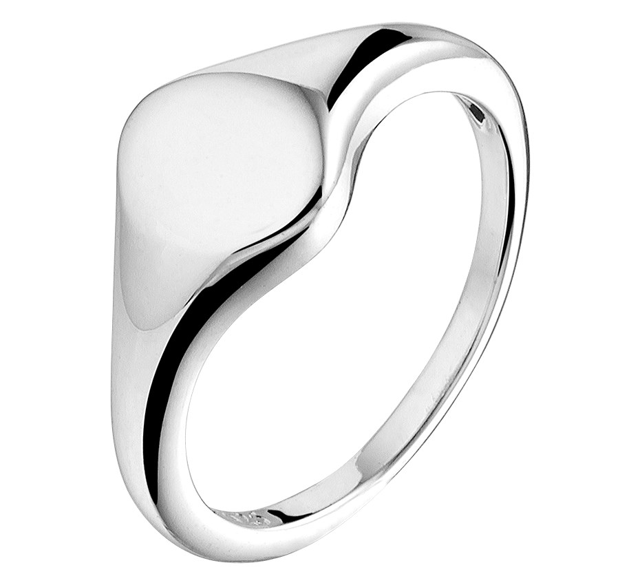 Zegelring dames zilver