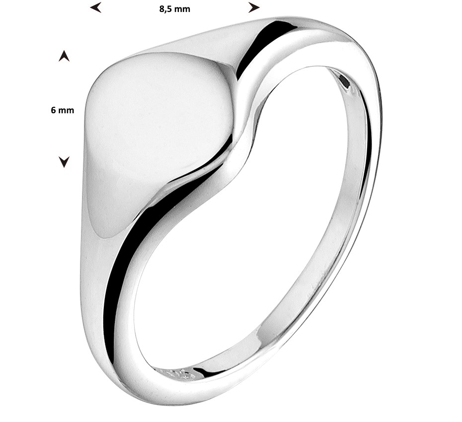 Zegelring dames zilver