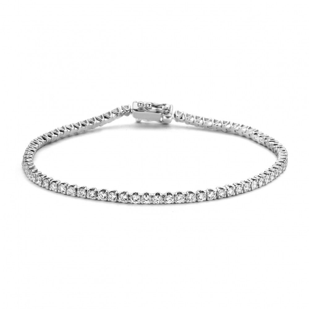 Witgouden tennisarmband 75 diamanten 0.95 crt