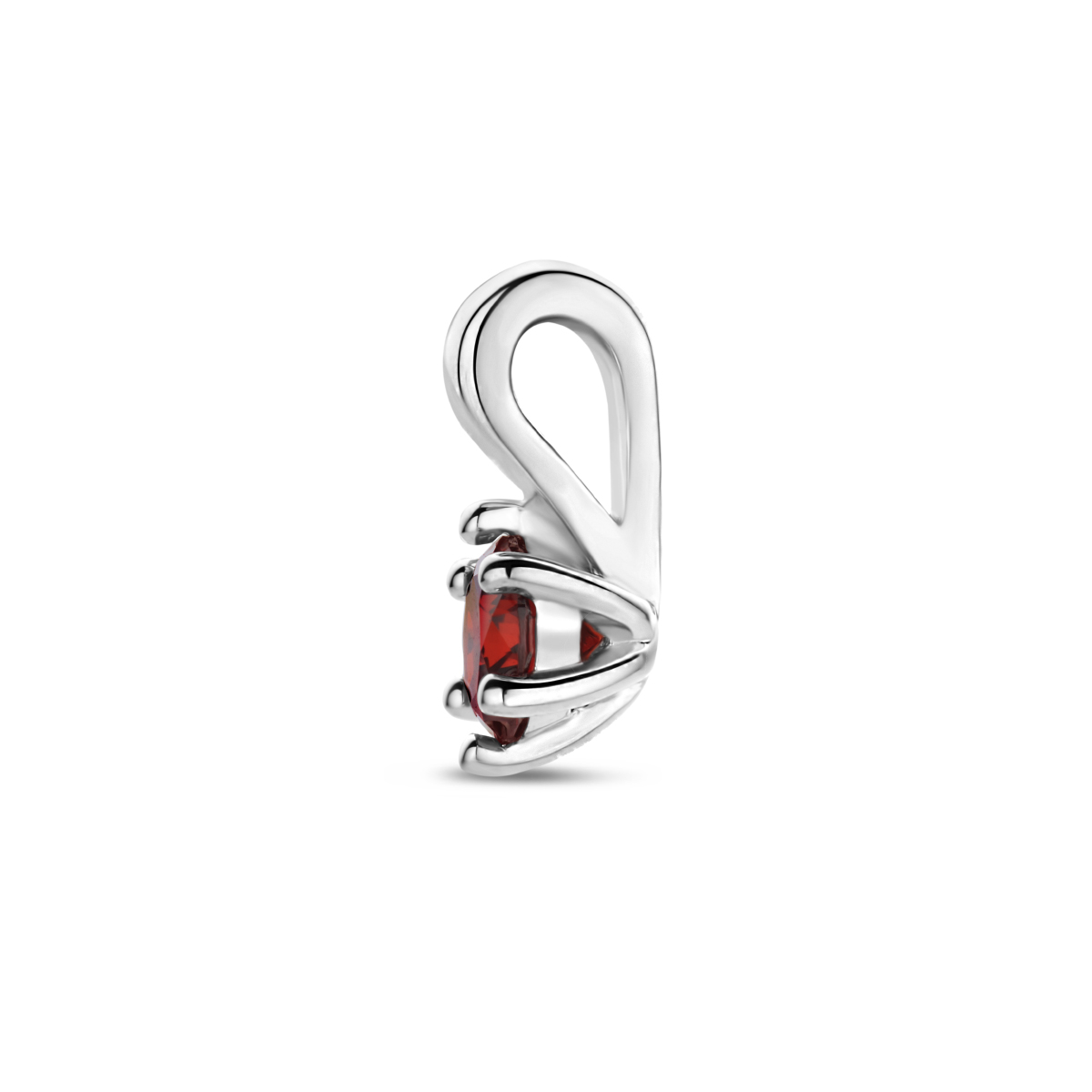Zilveren hanger met geboortesteen wit topaas 0.32 crt - april