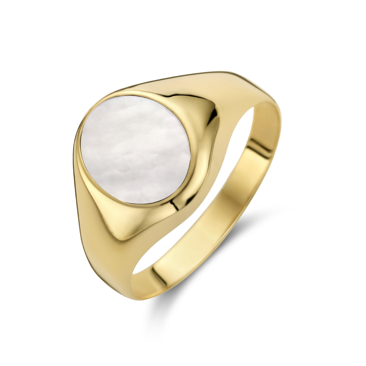 14-karaat ring met parelmoer