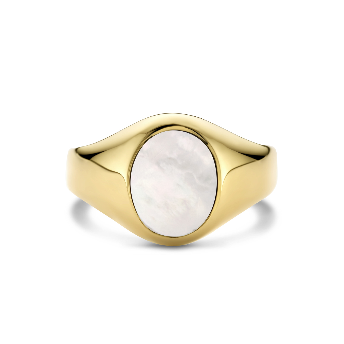 14-karaat ring met parelmoer