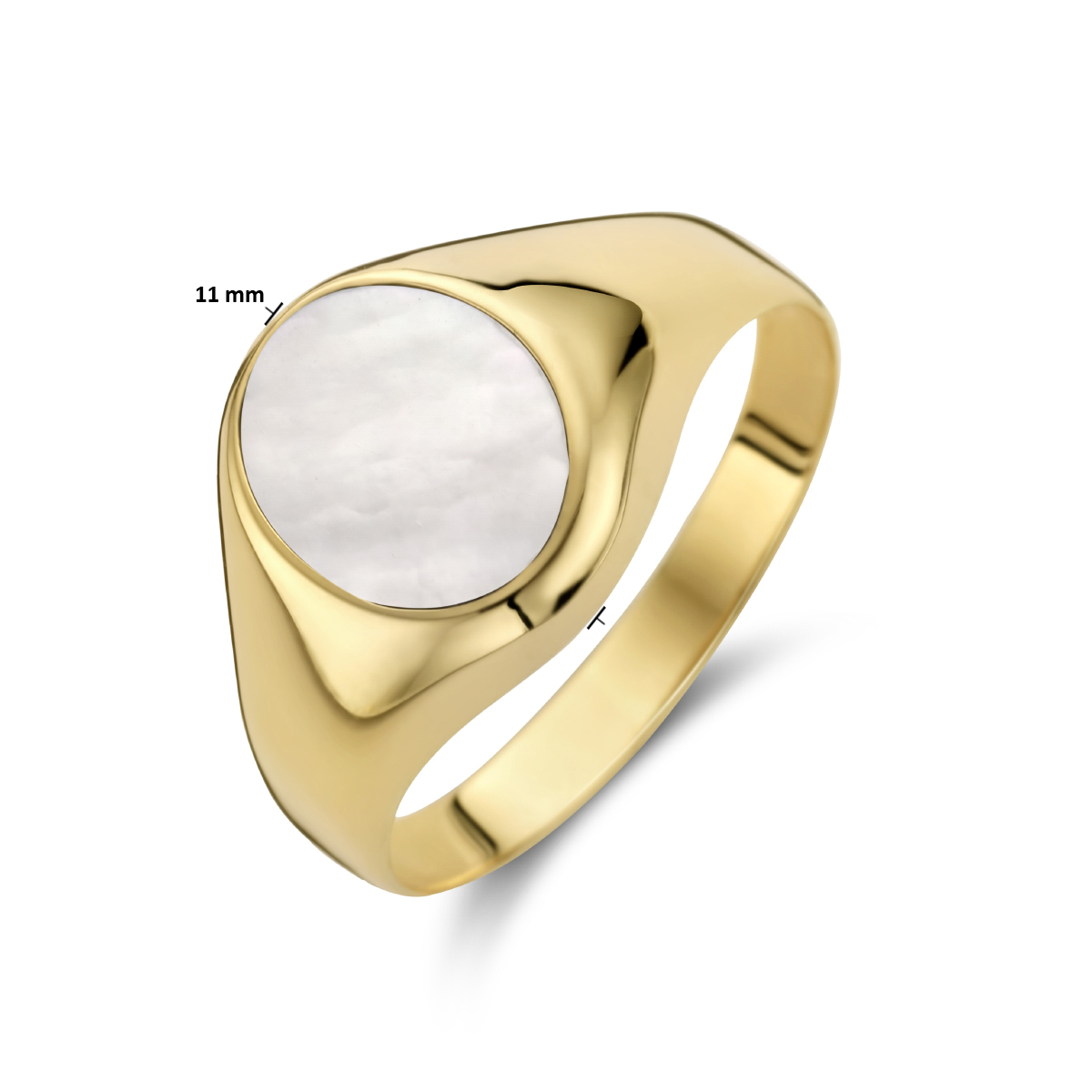 14-karaat ring met parelmoer