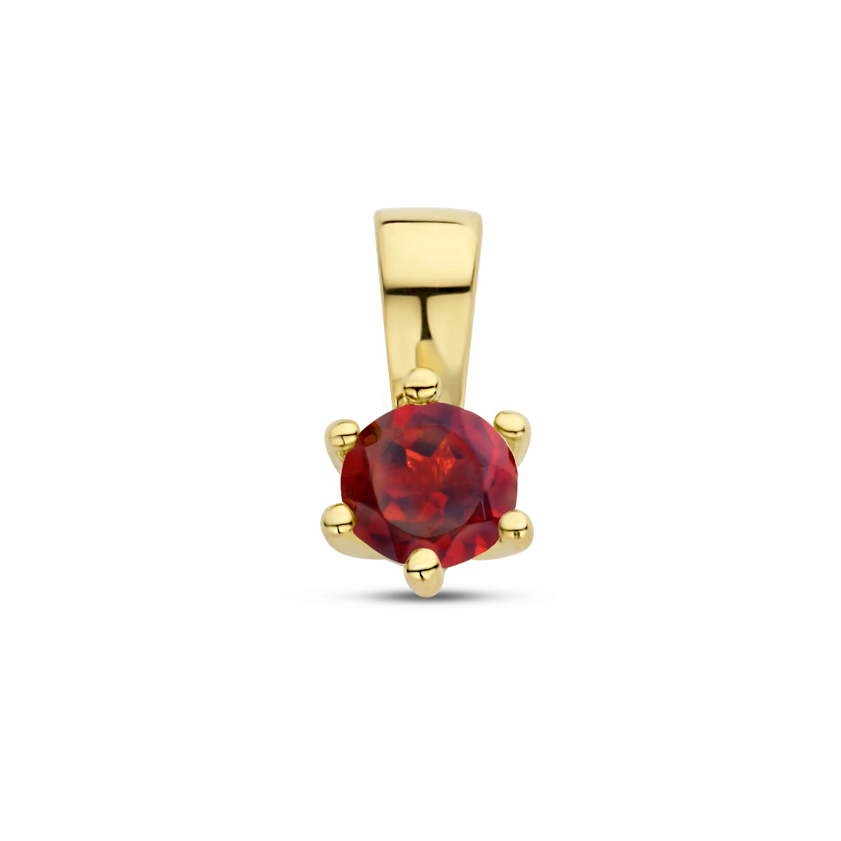 Gold plated geboortesteen hanger met peridoot - augustus