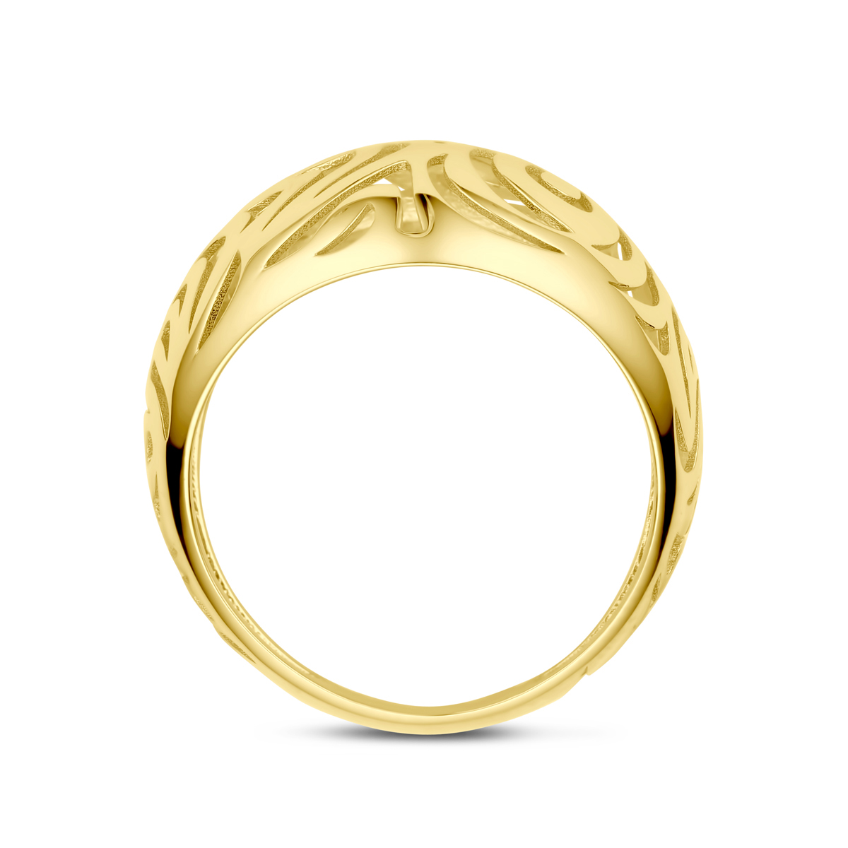 Gouden filigrain ring 12.5 mm breed