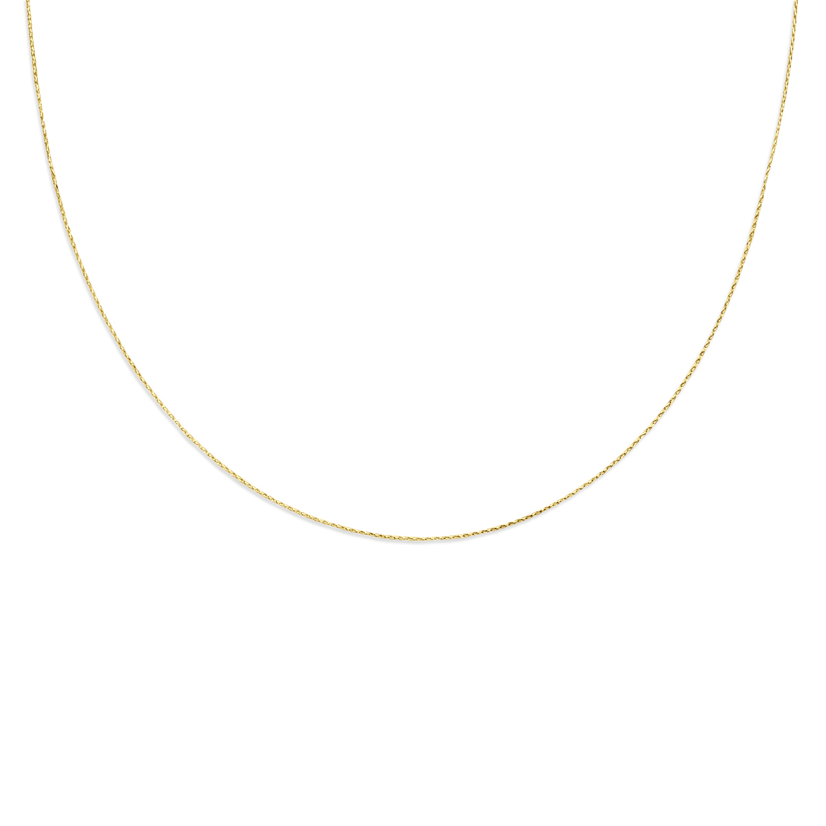 Gouden schakelketting 14-karaat glanzend 1 mm - Lengte 40 t/m 44 cm