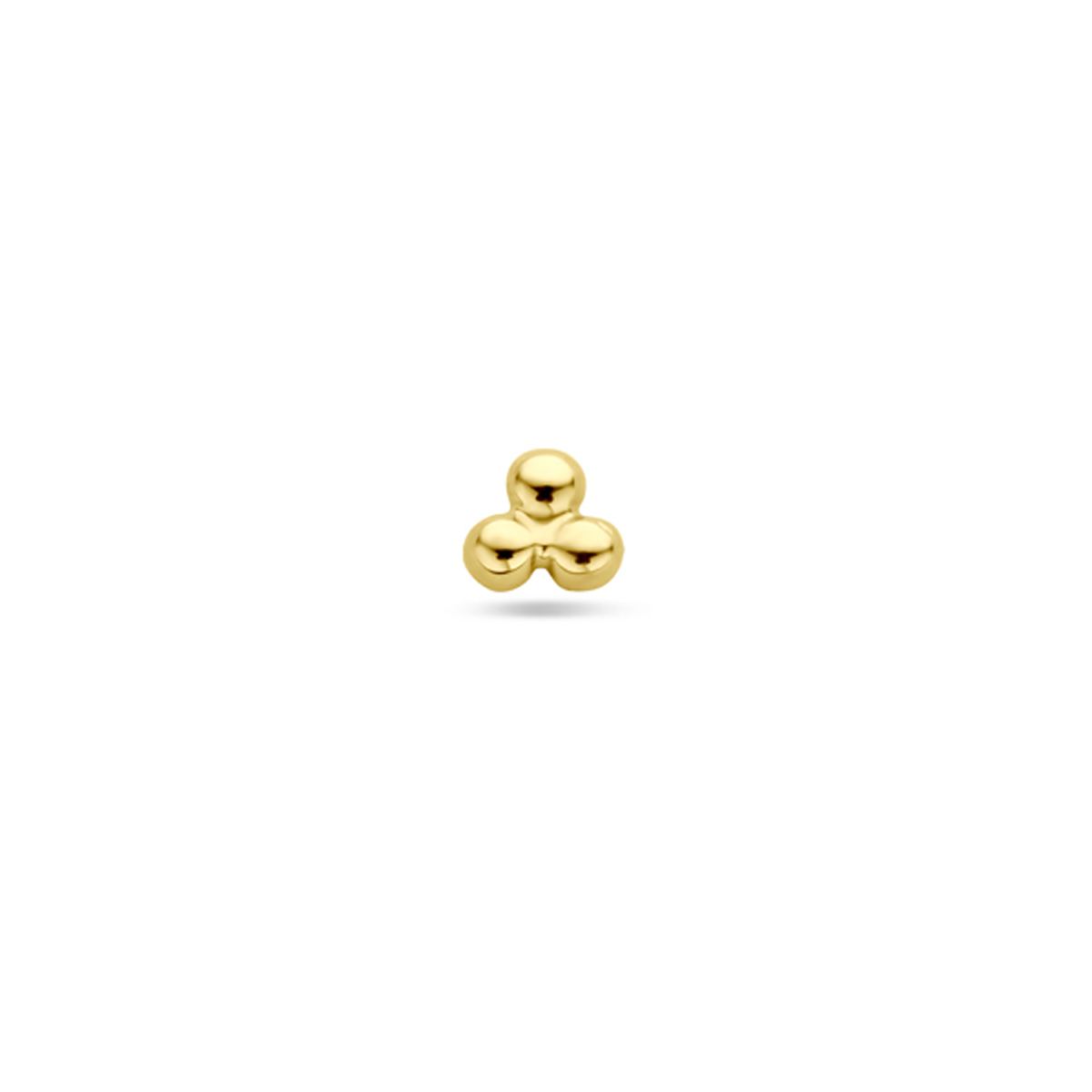 14-karaat gouden glanzende oor piercing flatback bolletjes 3 mm - Per stuk
