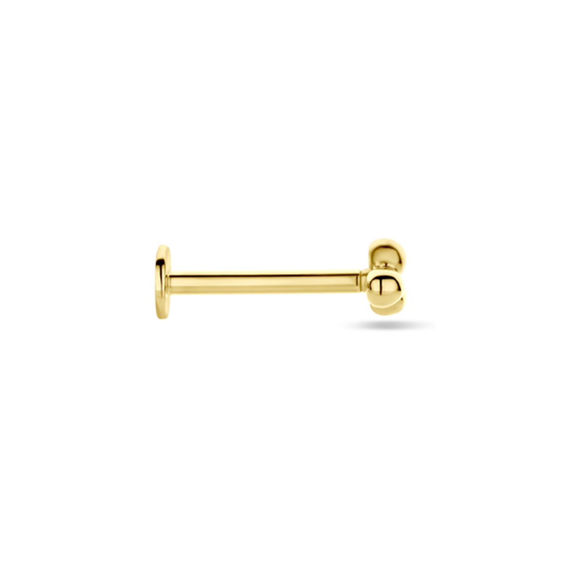 14-karaat gouden glanzende oor piercing flatback bolletjes 3 mm - Per stuk