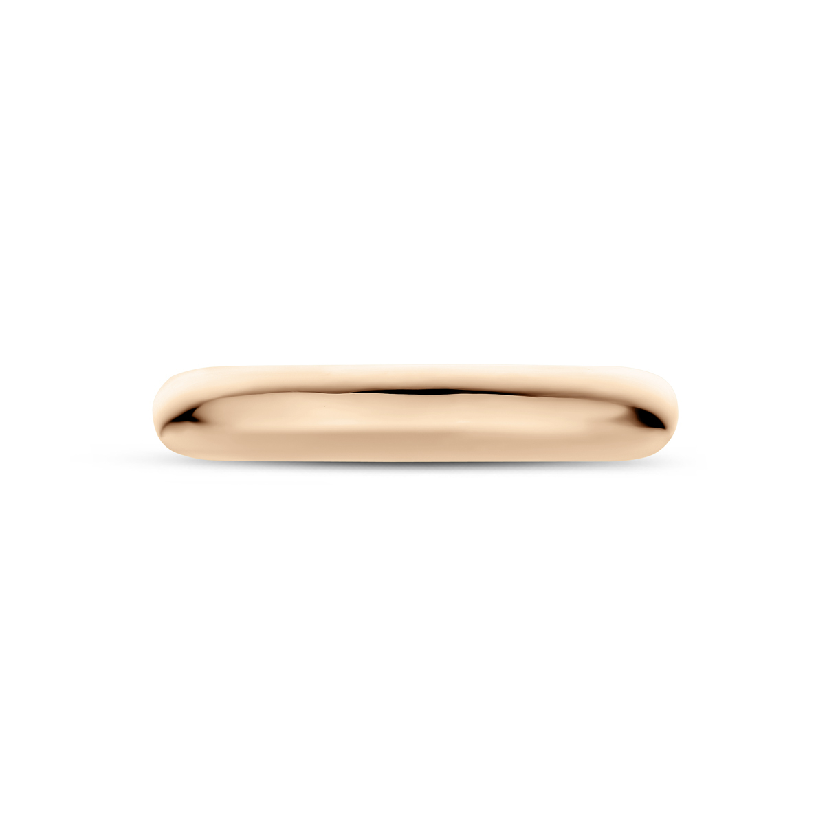 14-karaat roségouden ring glanzend voor dames 4 mm breed