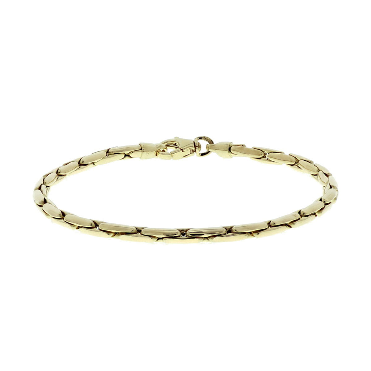 14-karaat gouden schakelarmband met cardano schakel 3 mm breed - Lengte 19 cm