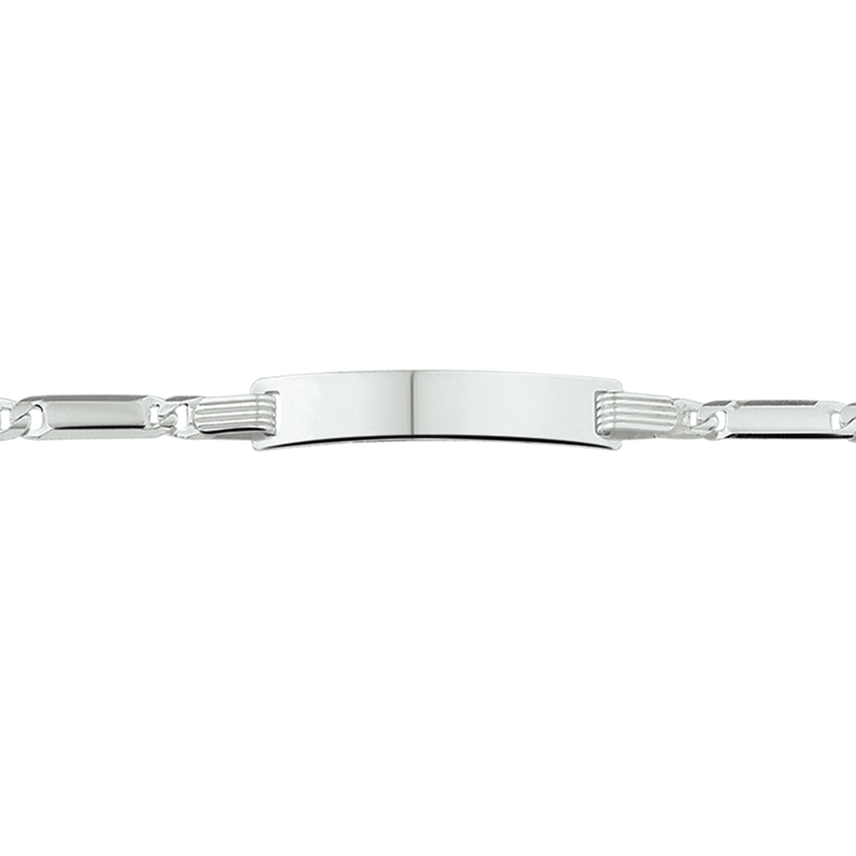 Zilveren kinderplaatarmband met ankerschakel 5 mm breed - Lengte 14-16 cm