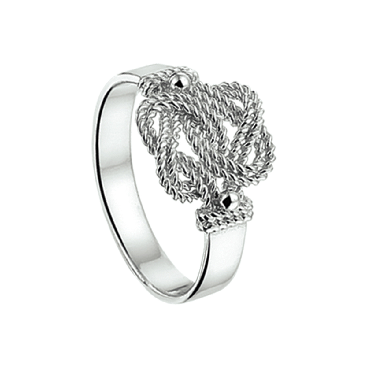 Zilveren ring met Surinaamse mattenklopper ontwerp glanzend 11 mm breed