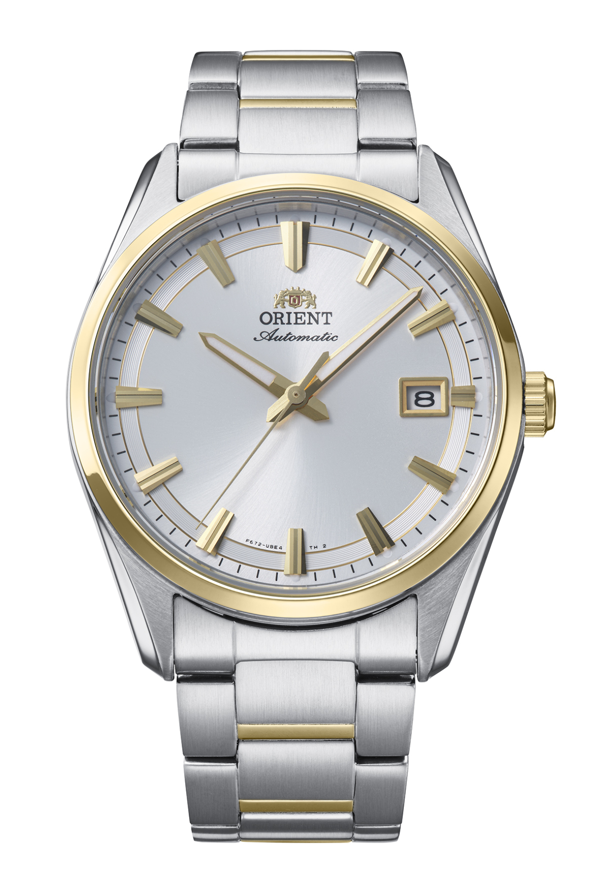 Orient Stretto OR-RA-AC0R01S automatisch horloge bicolor met zilverkleurige wijzerplaat - Ø 39 mm