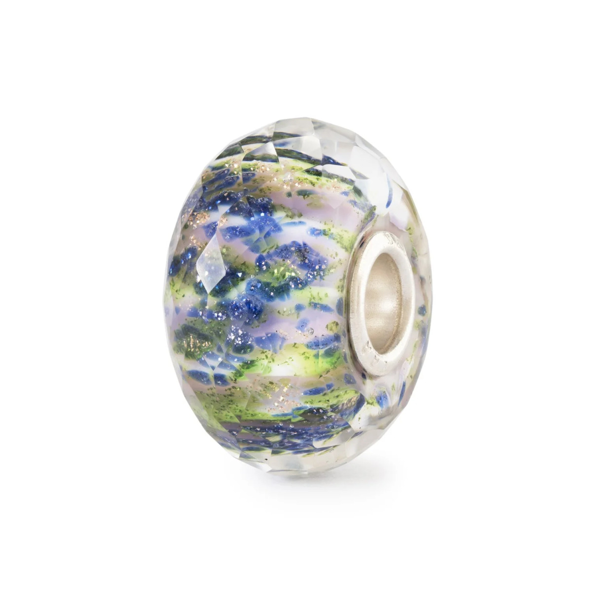 Trollbeads TGLBE-30189 zilveren blauw-groene kraal Fluisterende dauwdruppel