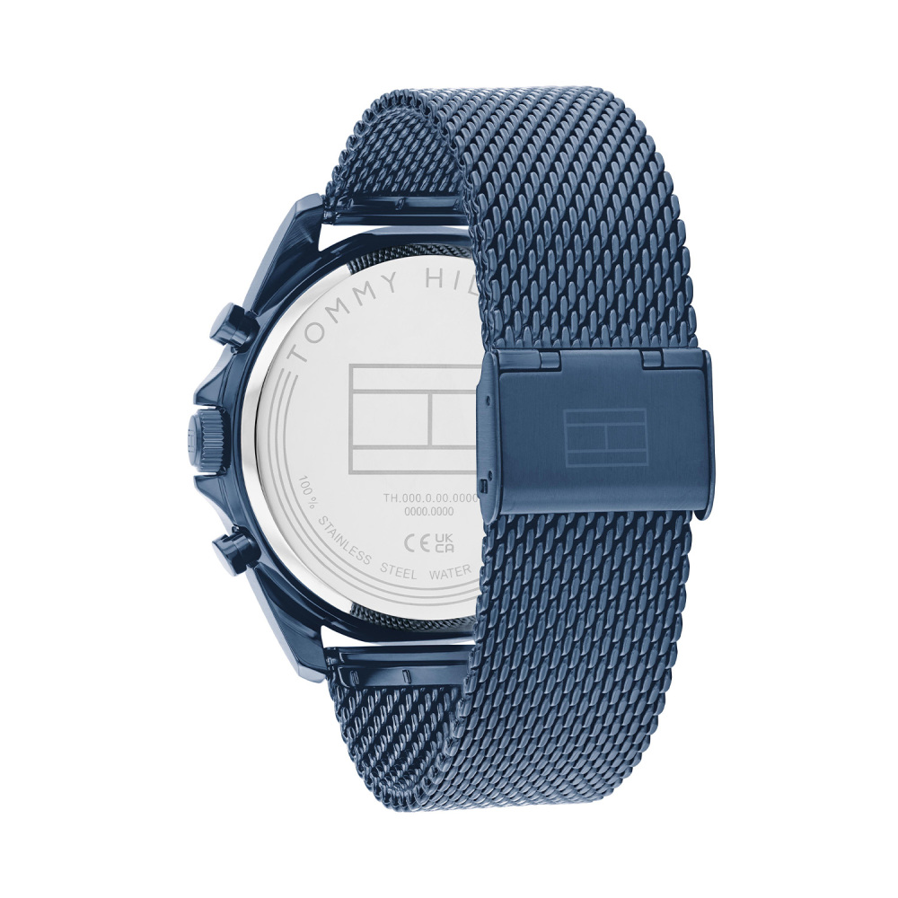 Tommy Hilfiger Baker TH1710648 Herenhorloge blauw met stalen band - Ø 44mm