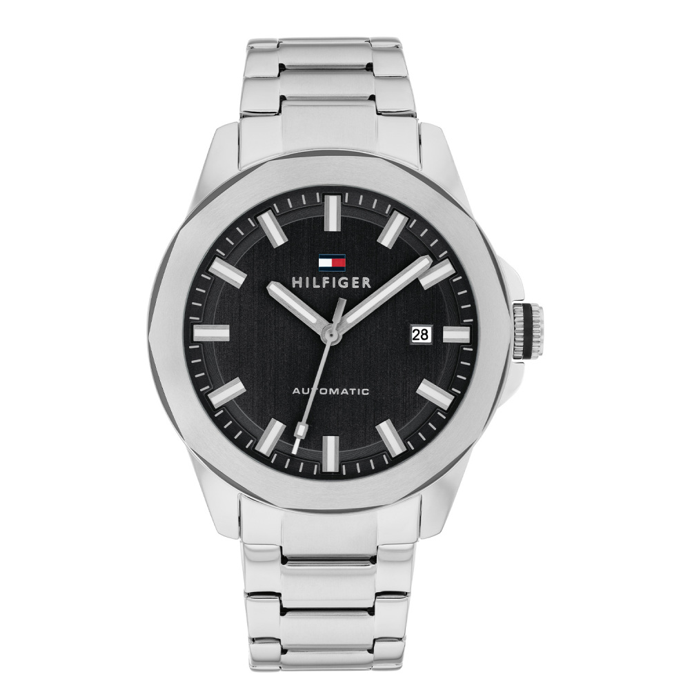 Tommy Hilfiger Lars TH1710692 Automatisch herenhorloge van staal met zwarte wijzerplaat
