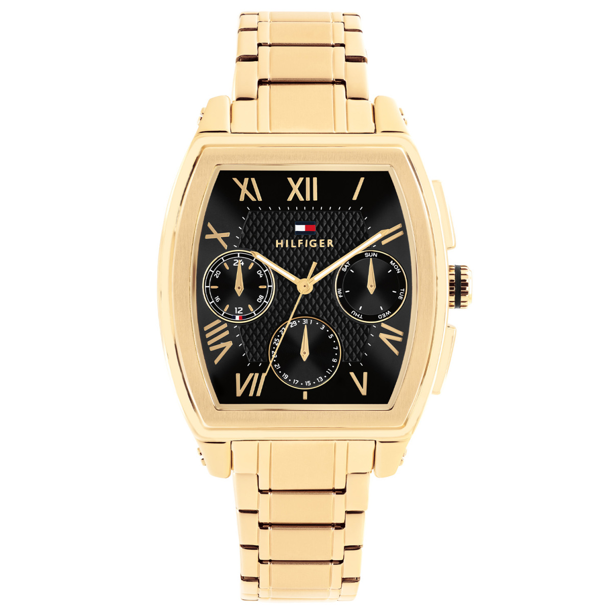 Tommy Hilfiger Oxfort TH1710764 herenhorloge staal goudkleurig met zwarte wijzerplaat - Ø 36 mm