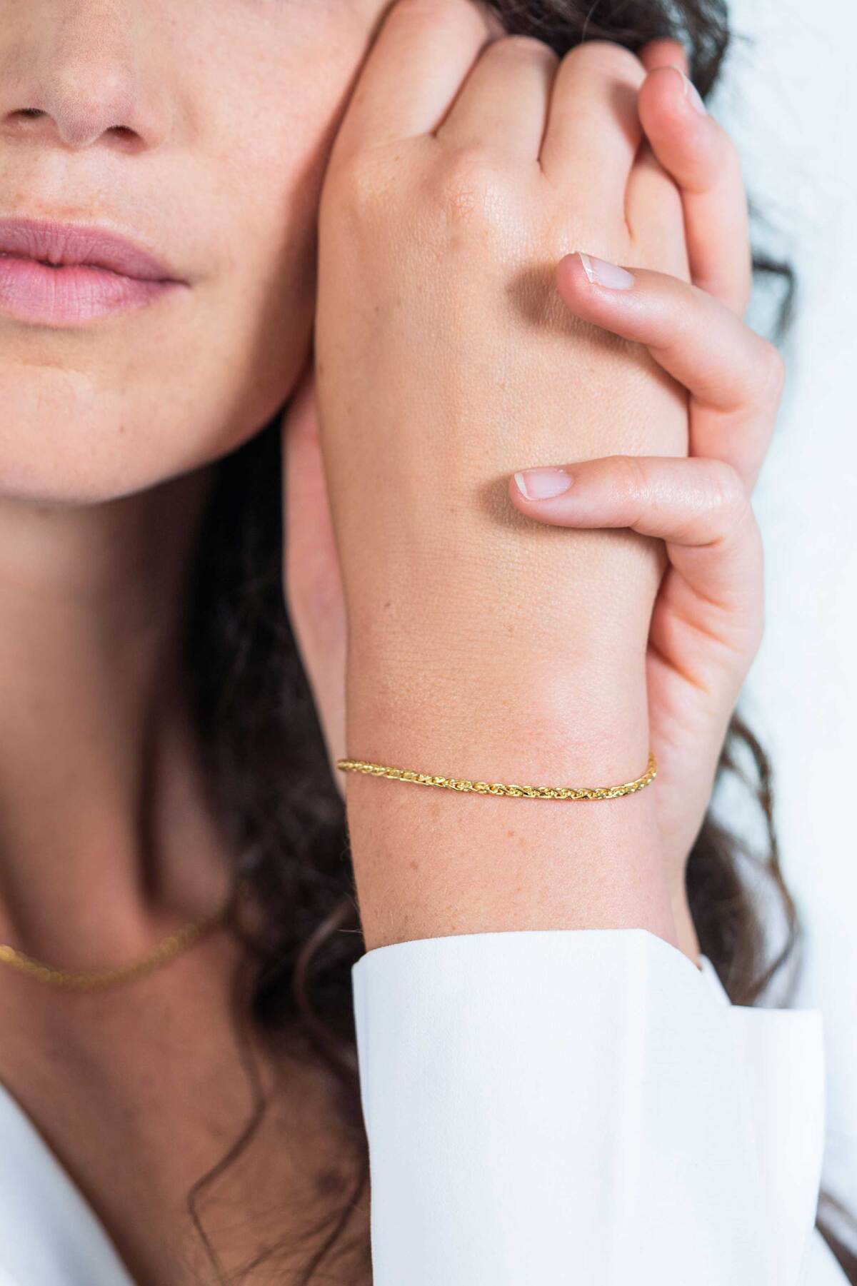 Zinzi Chain ZIA1931G goudkleurige armband met vossenstaart schakels 2 mm breed - Lengte 16.5-20 cm