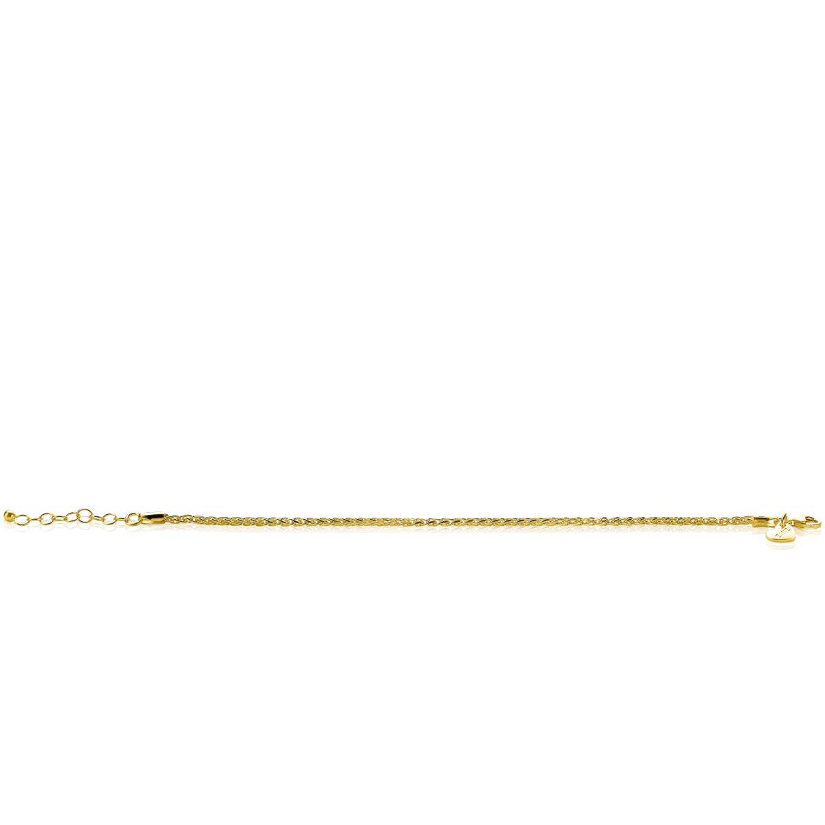 Zinzi Chain ZIA1931G goudkleurige armband met vossenstaart schakels 2 mm breed - Lengte 16.5-20 cm