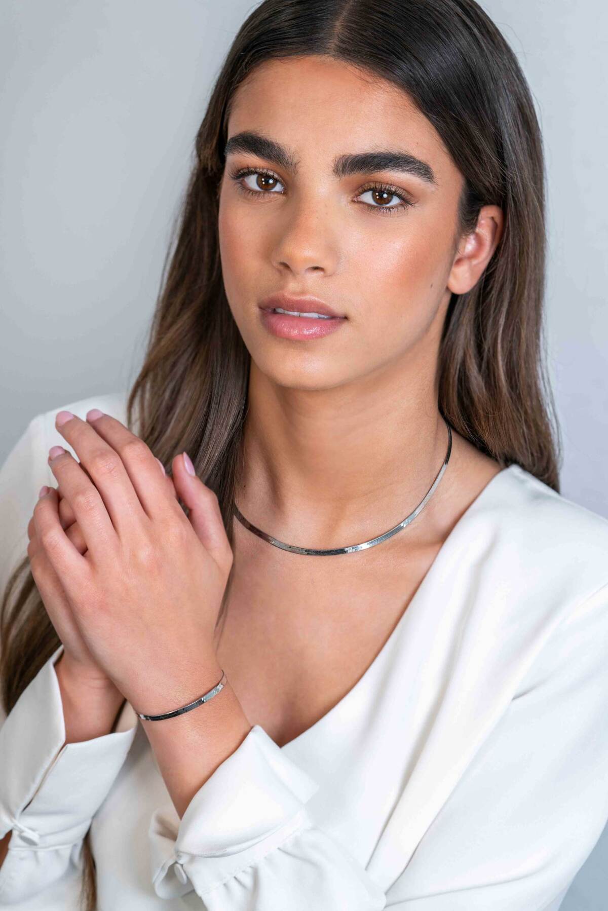 Zinzi ZIA2292 zilveren armband met slangen schakels 3.5 mm breed - Lengte 17-20 cm
