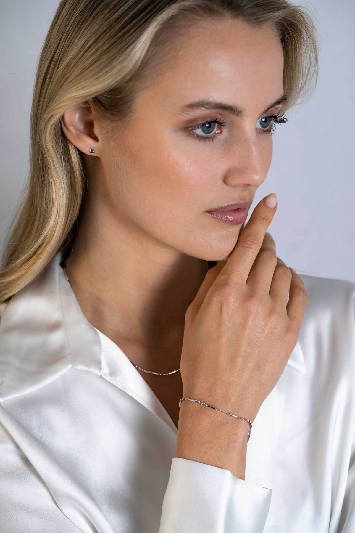 Zinzi ZIA2366 zilveren schakelarmband met staafjes 1.6 mm breed - Lengte 16.5-19.5 cm