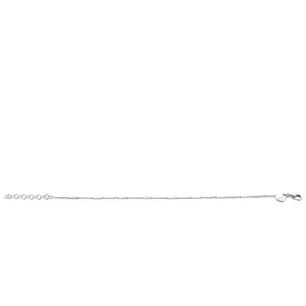 Zinzi ZIA2366 zilveren schakelarmband met staafjes 1.6 mm breed - Lengte 16.5-19.5 cm