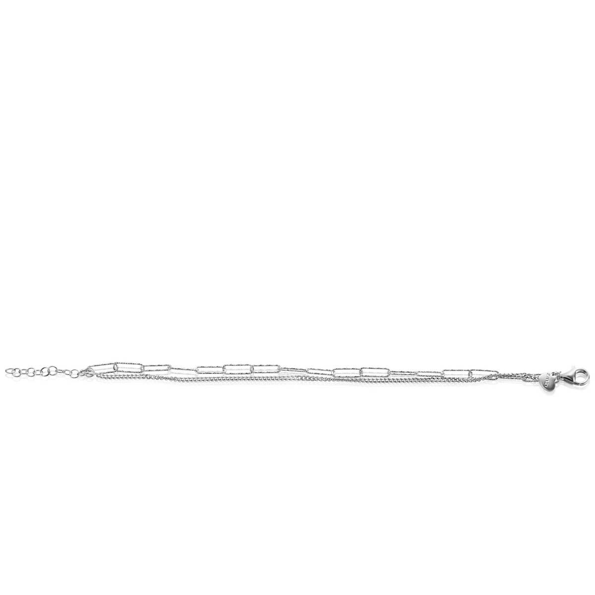 Zinzi Chain ZIA2367 zilveren armband met paperclip en gourmet schakels 5 mm breed - Lengte 17-20 cm