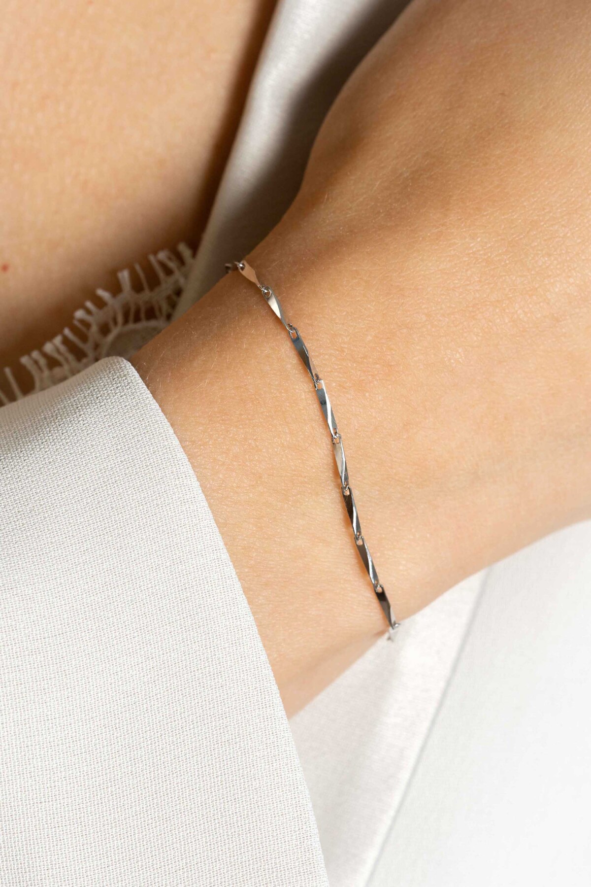 Zinzi ZIA2414 zilveren armband met pijl schakels 1.5 mm breed - Lengte 17.5-20 cm