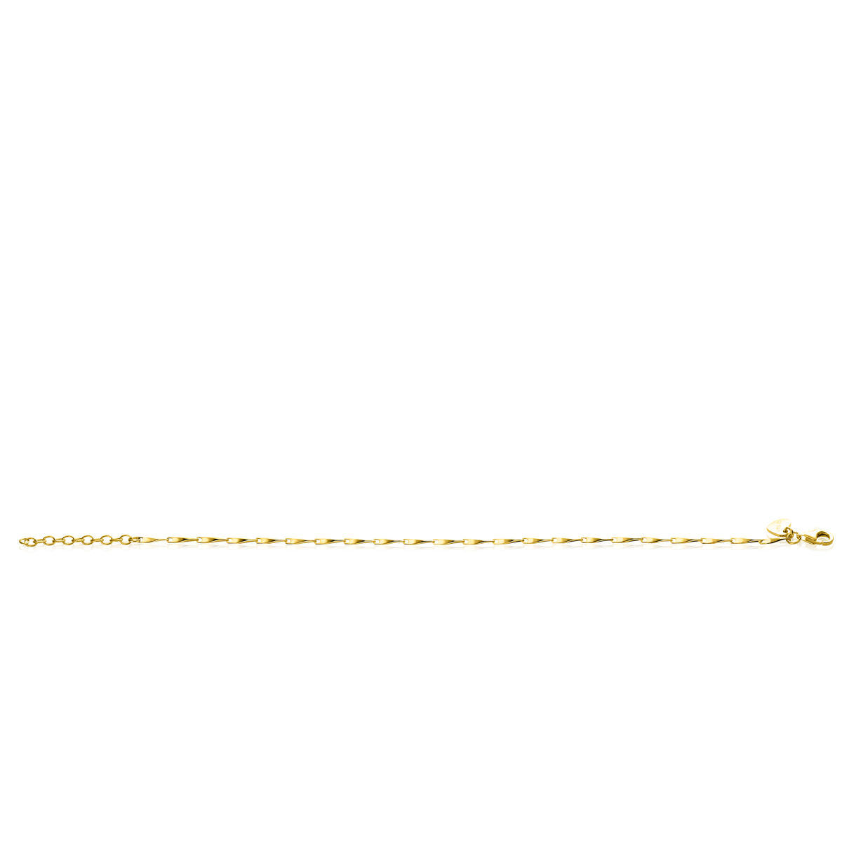 Zinzi ZIA2414G goudkleurige armband met pijlschakels 1.5 mm breed - Lengte 17.5-20 cm