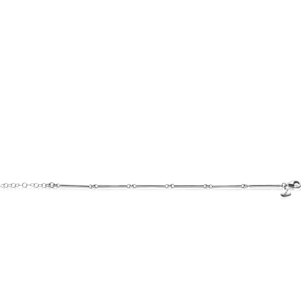 Zinzi ZIA2539 zilveren armband met staafjes 21 mm breed - Lengte 16.5-19.5 cm