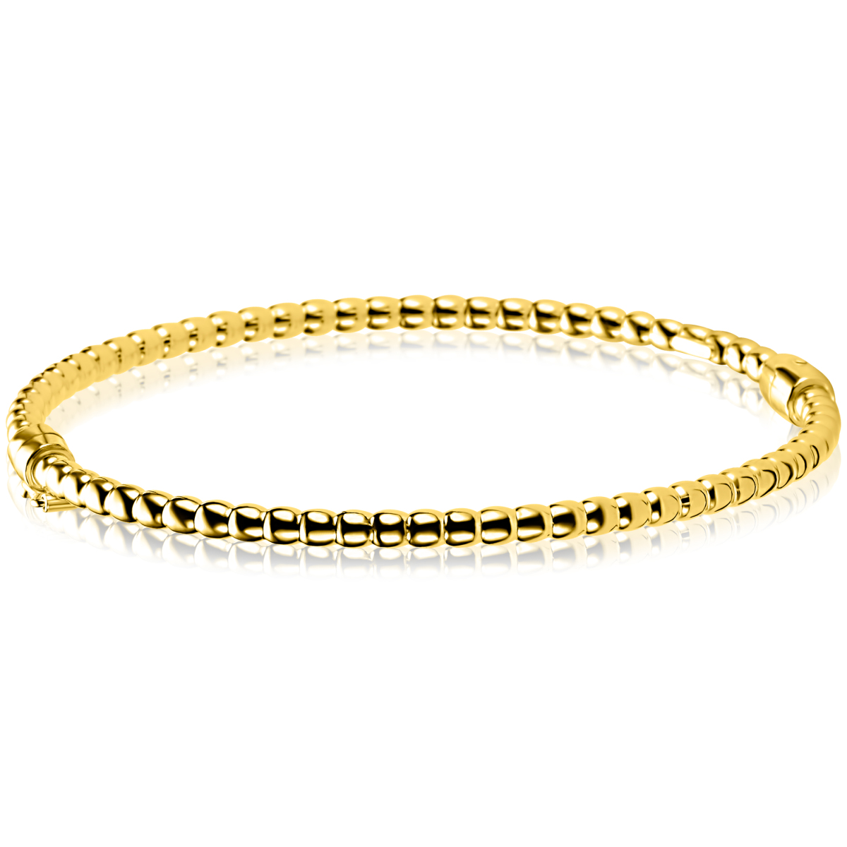 Zinzi ZIA2755G goudkleurige bangle met bolletjes 3.1 mm breed - Diameter 60 mm