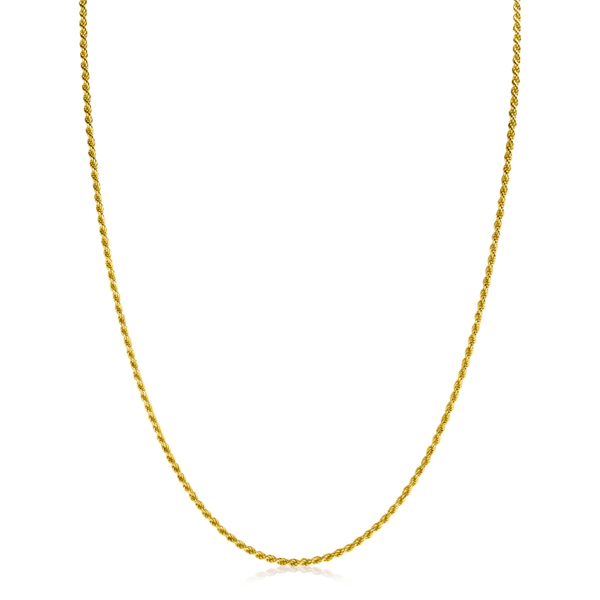 Zinzi ZILC-K42G goudkleurige koordschakelketting 1.5 mm breed - Lengte 42-45 cm