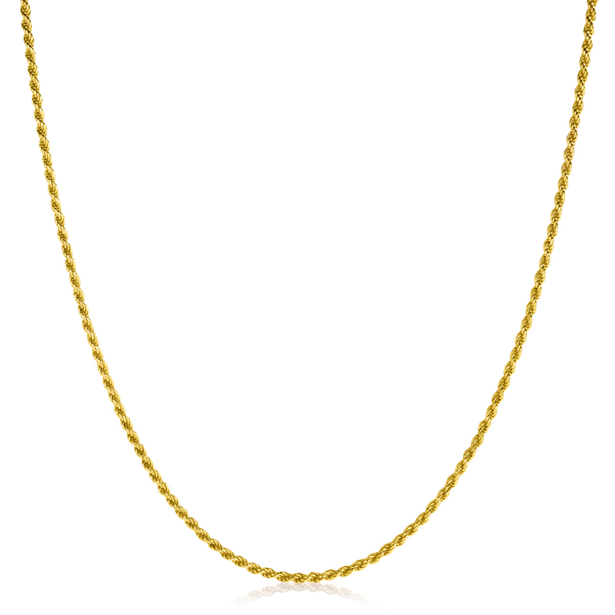 Zinzi ZILC-K42G goudkleurige koordschakelketting 1.5 mm breed - Lengte 42-45 cm