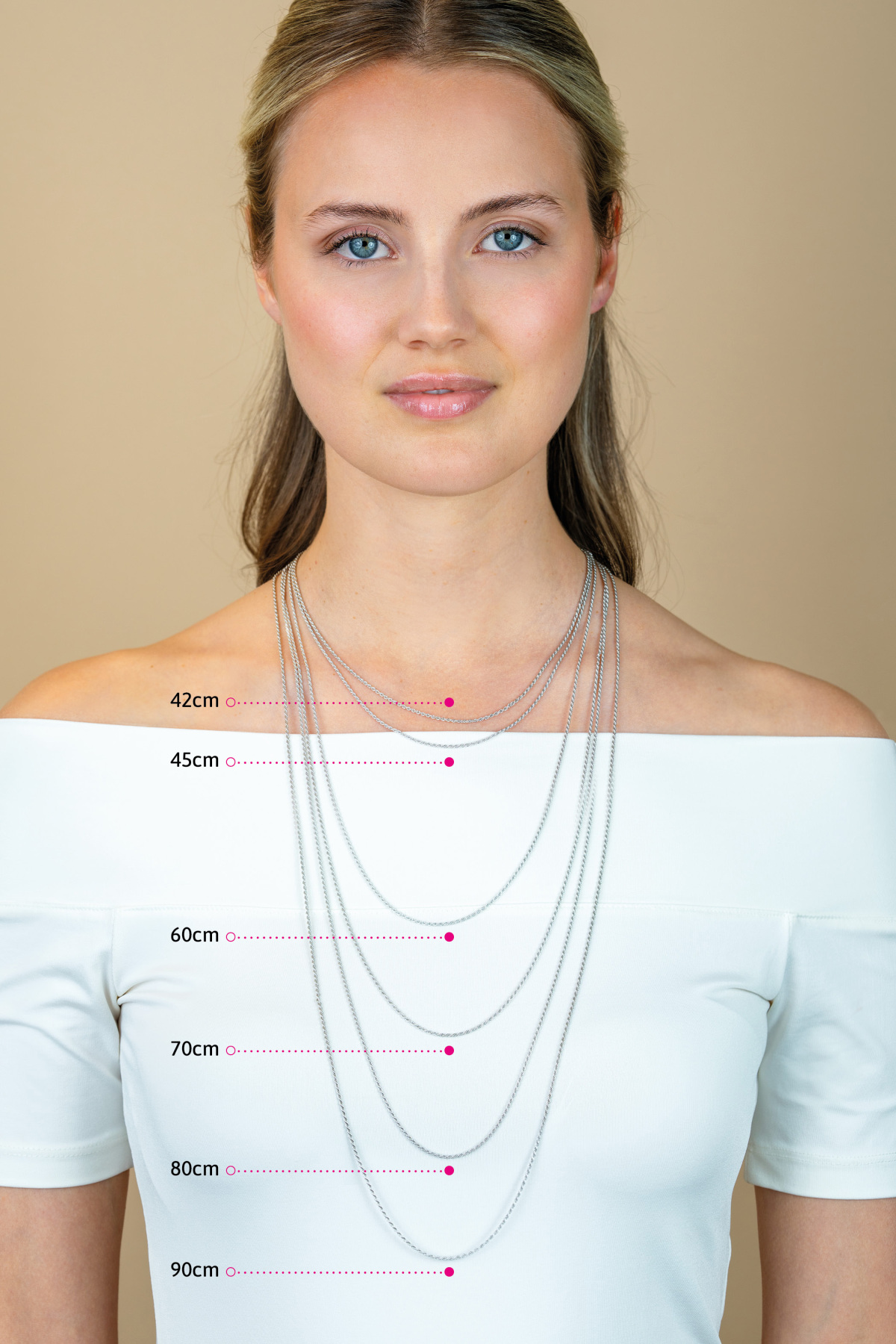 Zinzi ZILC-P90 zilveren gevlochten schakelketting 1.1 mm breed - Lengte 90-93 cm