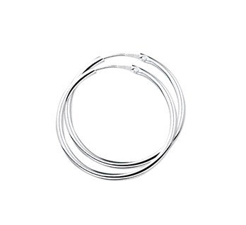 Zilveren oorringen 2.1 mm rond