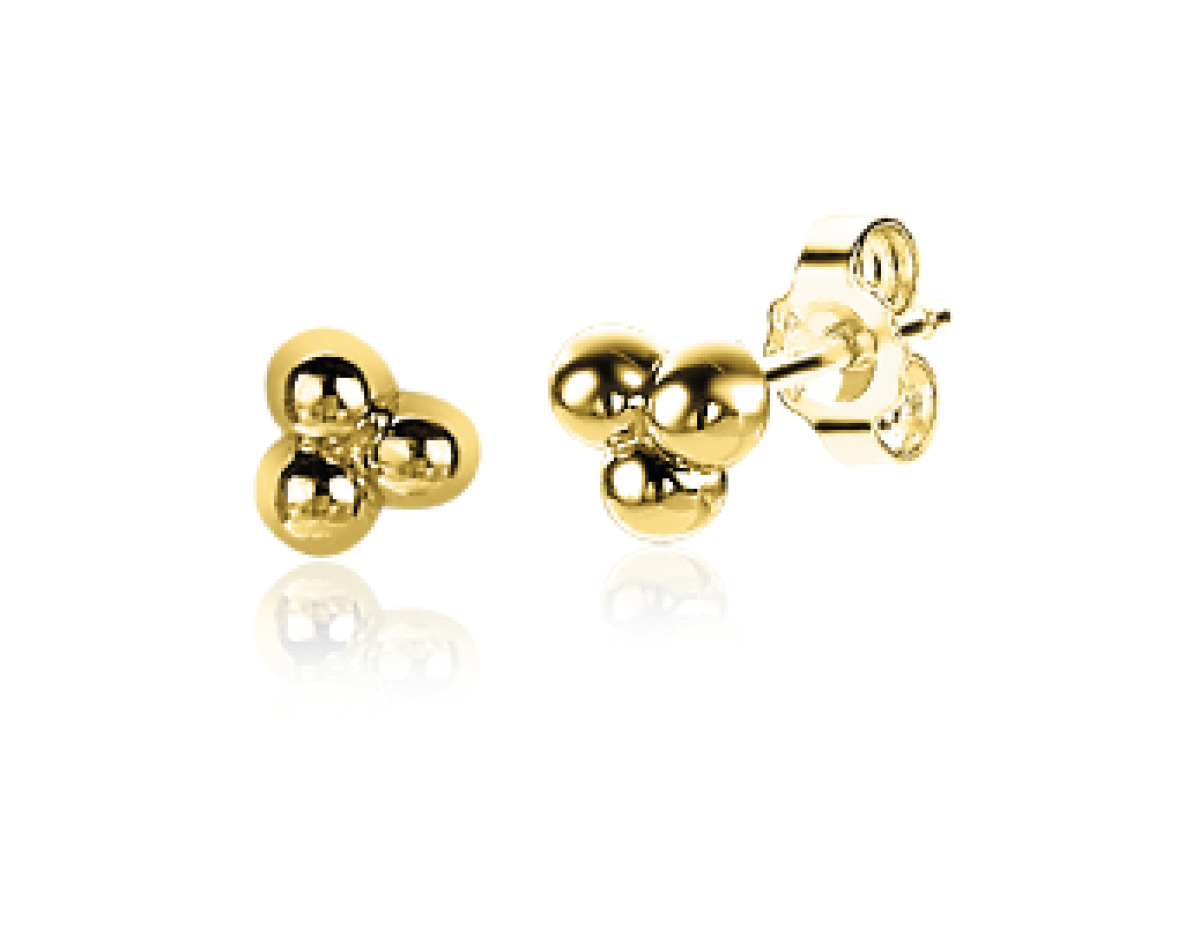 Zinzi ZIO2169G gold plated oorknopjes met glanzende afwerking - Diameter 4 mm