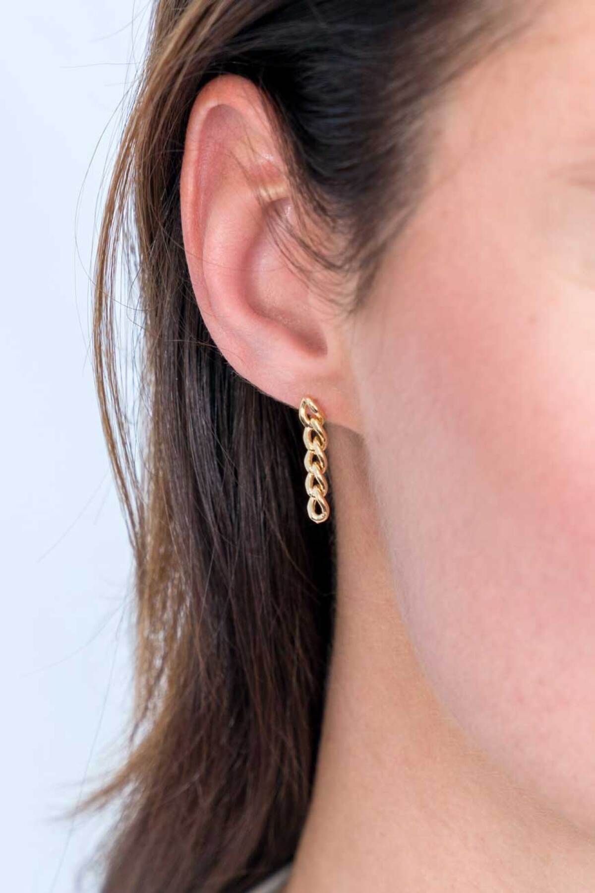 Zinzi ZIO2185G gold plated schakeloorbellen 4.6 mm breed - Hoogte 20 mm
