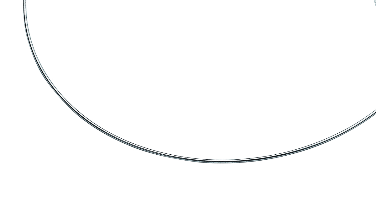 Zinzi ZIOM1-43 zilveren omega schakelketting 1 mm breed - Lengte 43 cm
