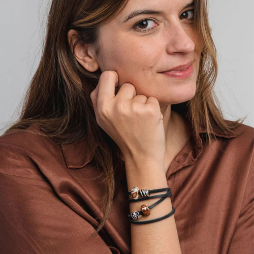 Trollbeads leren armband